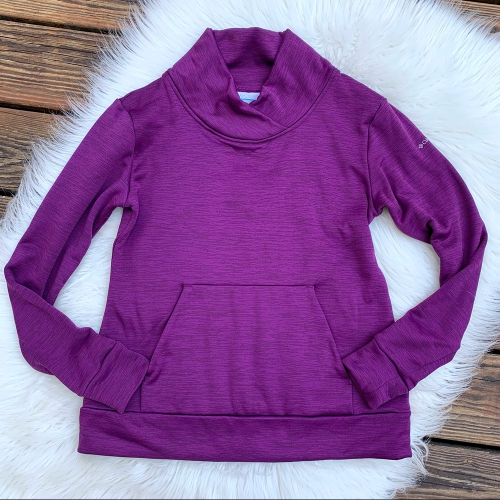 Columbia Women’s S Purple Omni Shade Sweatshirt with Kangaroo Pocket S
